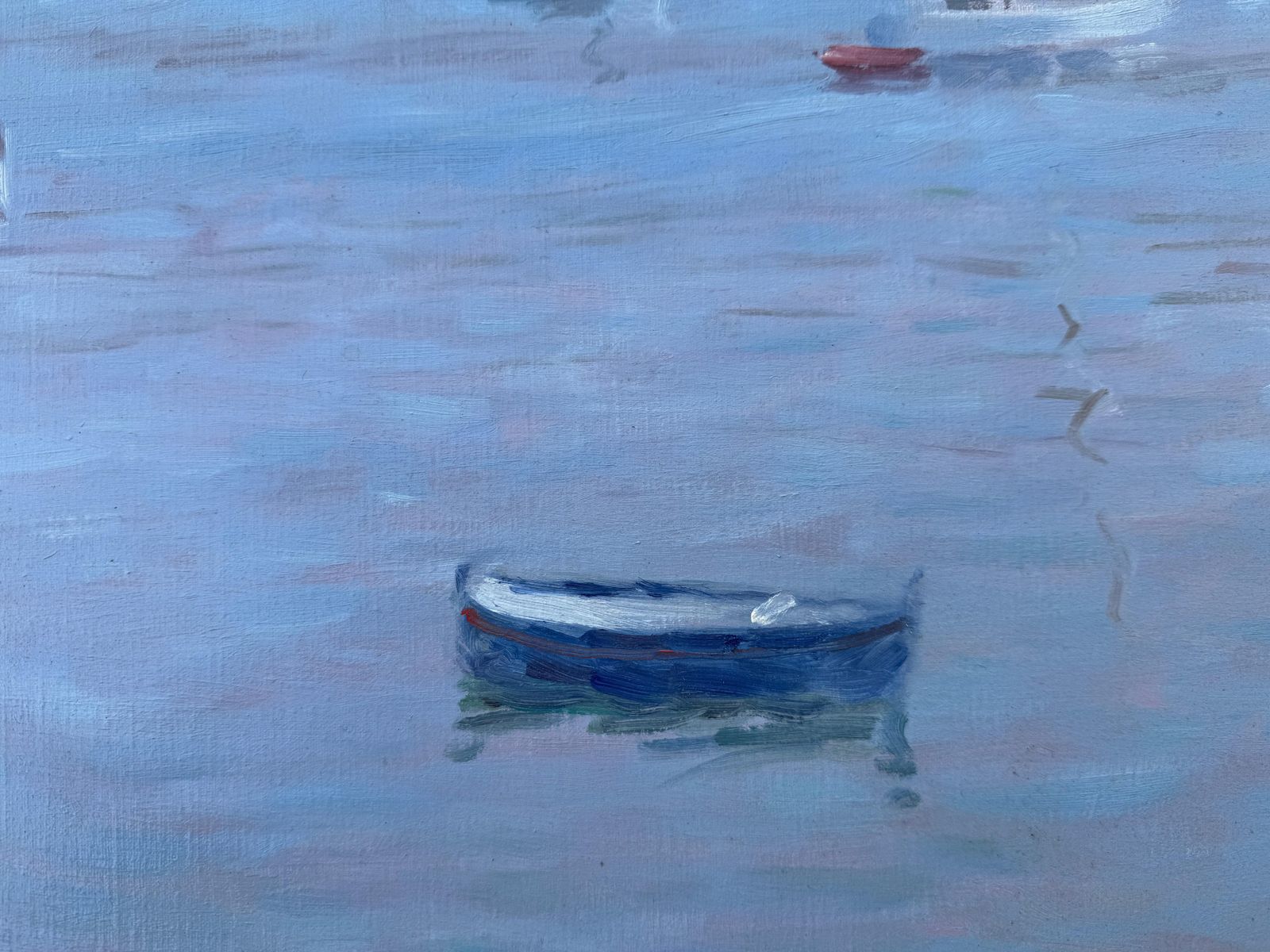 Ramon Pichot I Soler Cadaqués With Boats Oil On Canvas Painting Spanish Seascape Mediterranean Art C.1980 photo vinterior