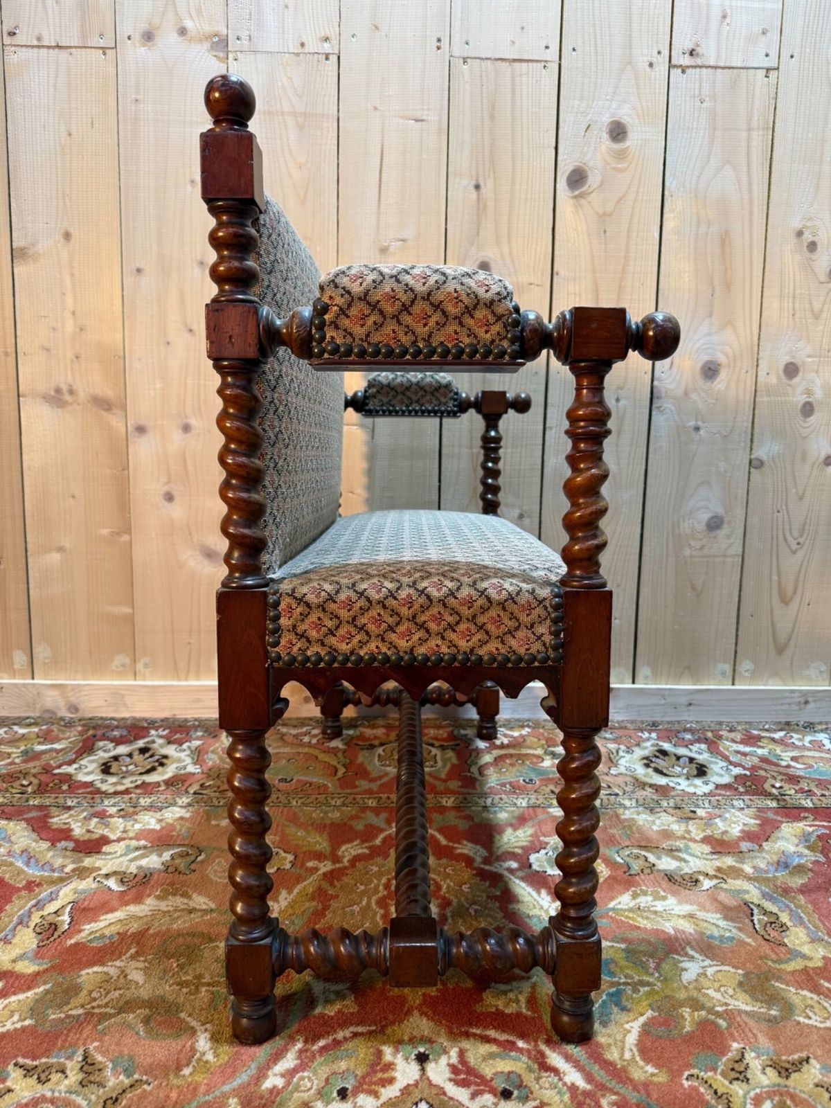 Petit Banc D'office En Acajou De Style Louis XIII photo buy