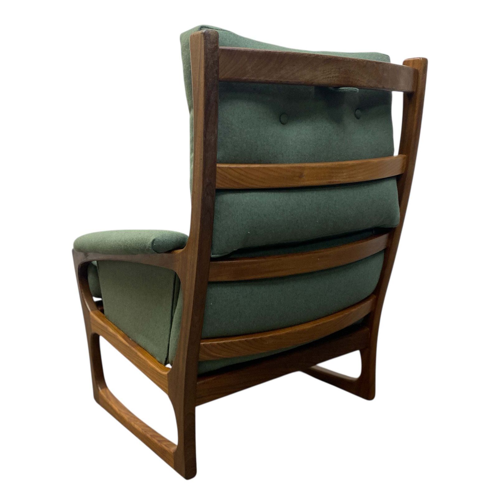 Midcentury Lounge Chair Green Danish Fully Refurbished photo vinterior