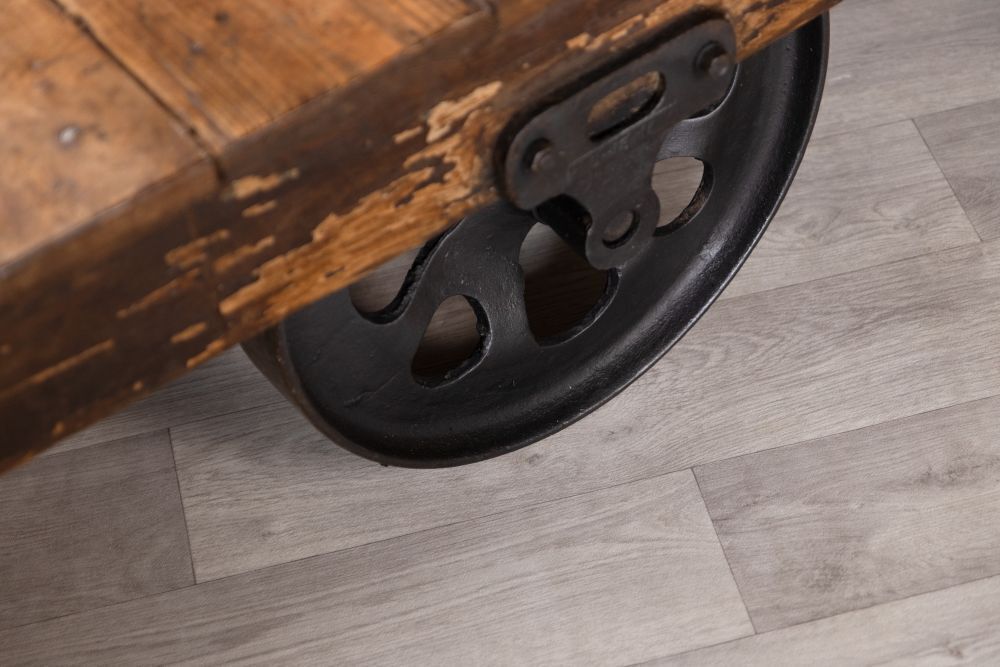 605.0 Industrial Style Trolley Cart Coffee Table photo