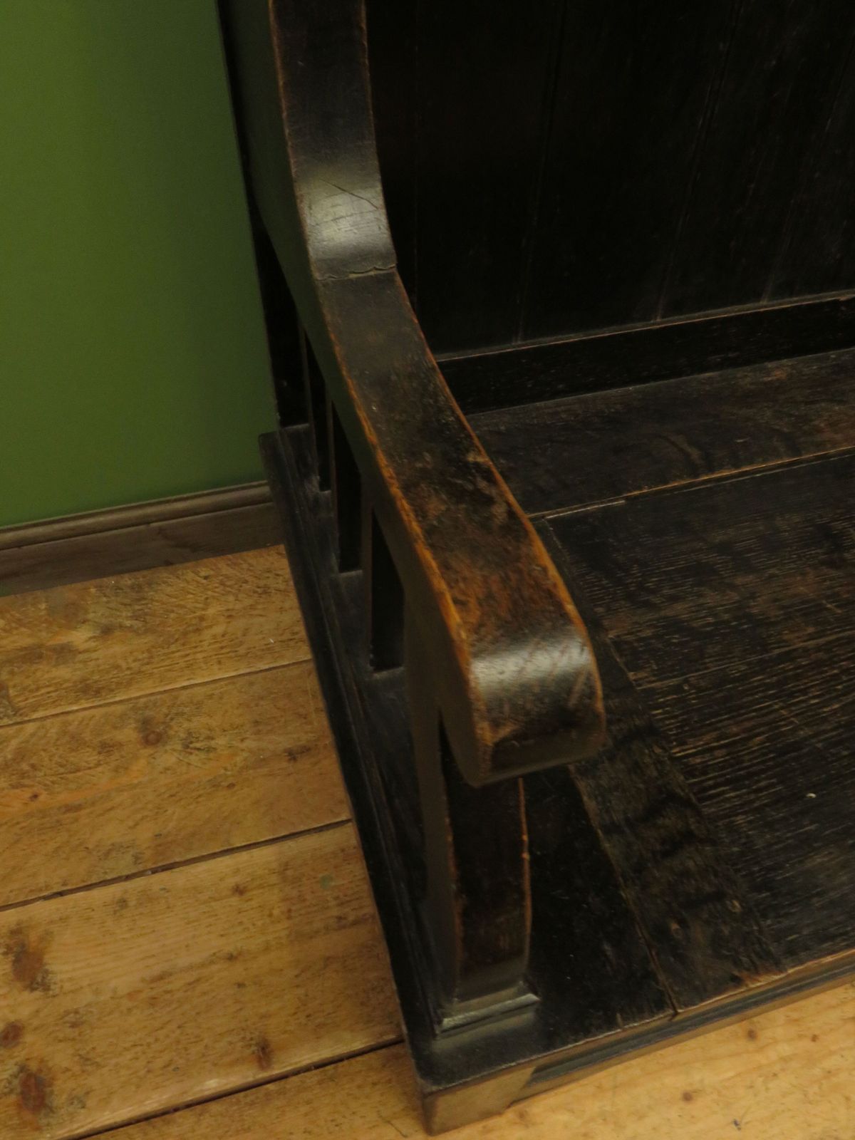 Arts And Crafts Oak Tavern Bench With Locker Seat photo Furniture