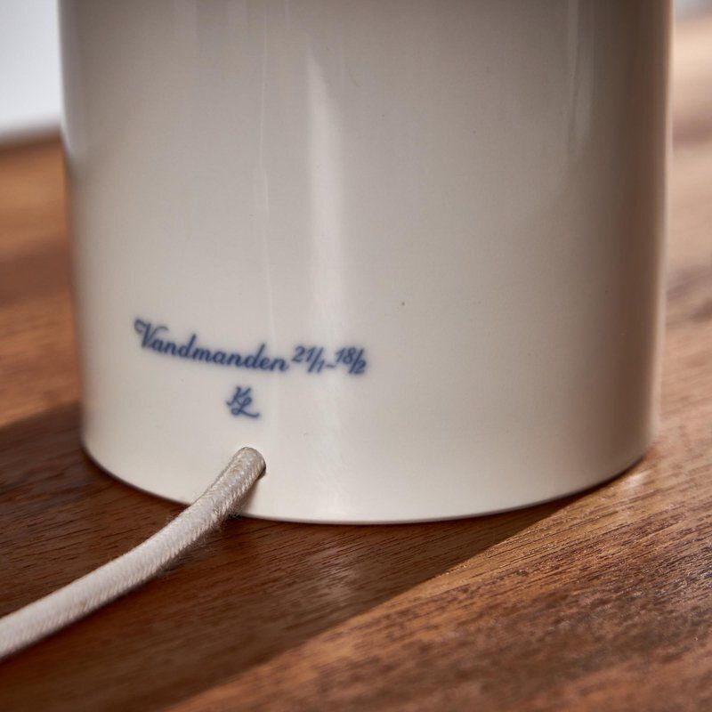 photo for sale Vandmanden / Aquarius Porcelain Table Lamp By Kai Lange For Fog & Mørup And Royal Copenhagen