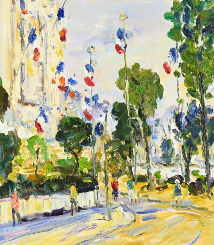 July 14 In Trouville, 1930s, Oil On Canvas photo furniture