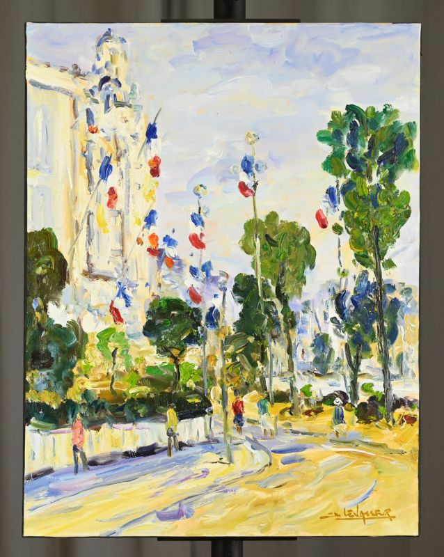July 14 In Trouville, 1930s, Oil On Canvas photo buy