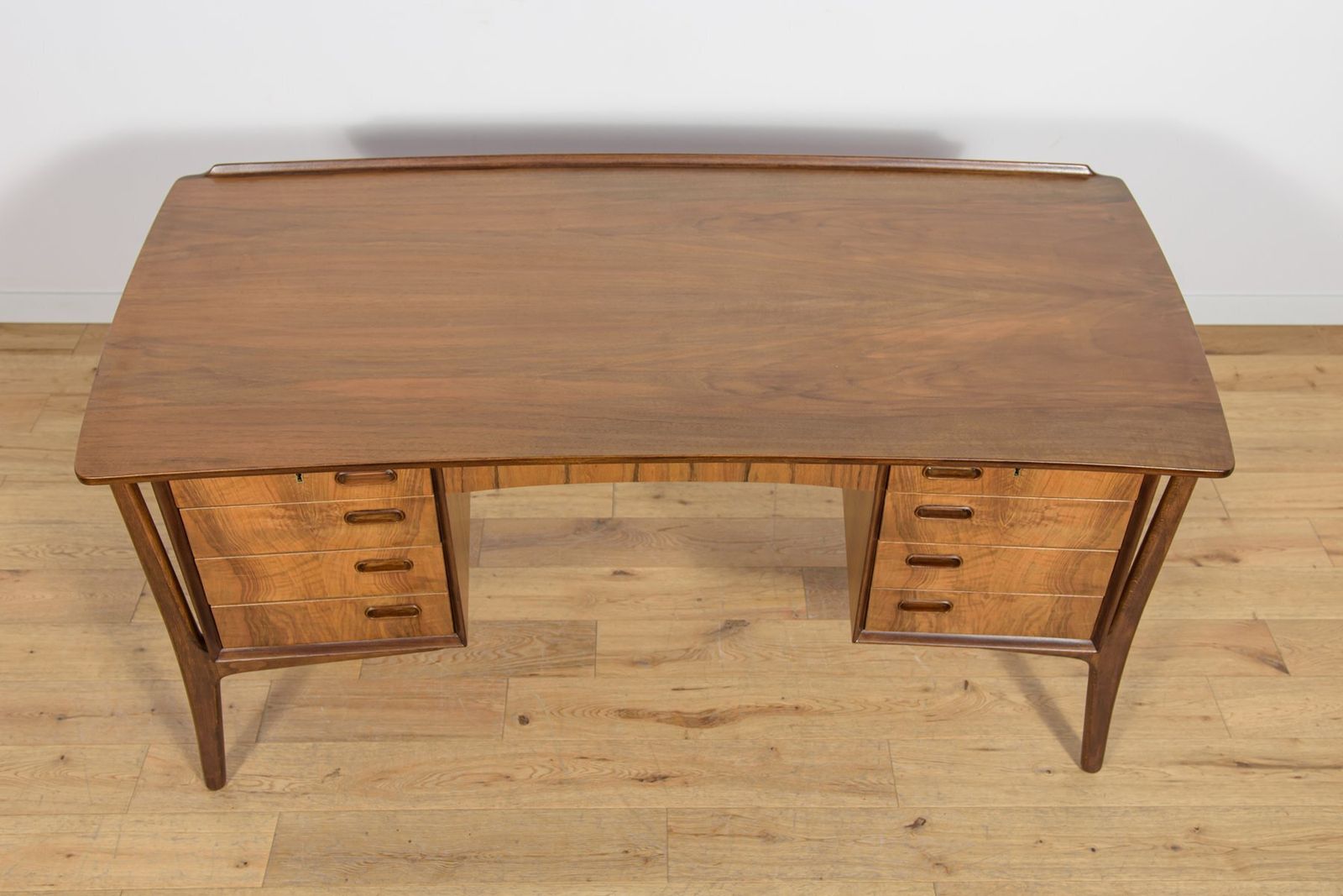 photo for sale Mid Century Modern Danish Walnut Desk By Svend åge Madsen For H.P. Hansen, 1960s