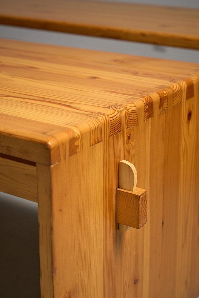 Pine Wood Benches, 1970s, Set Of 2 photo vintage