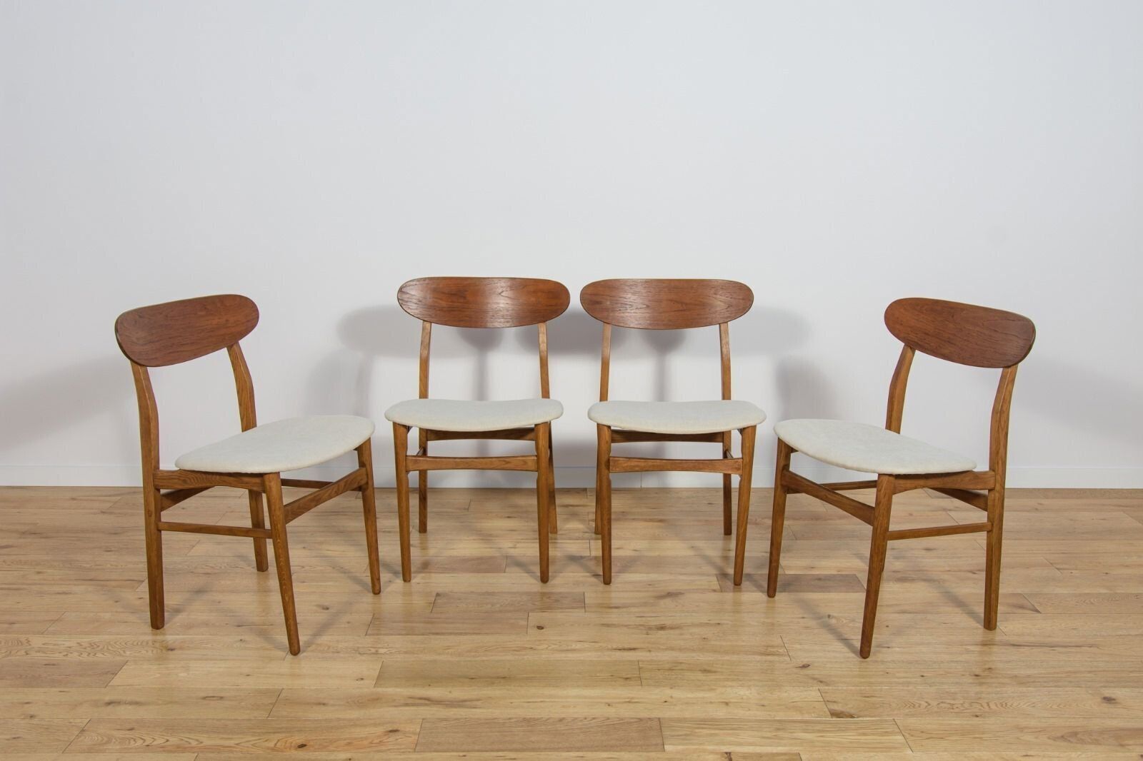 Mid Century Modern Teak Dining Chairs, 1960s, Set Of 4