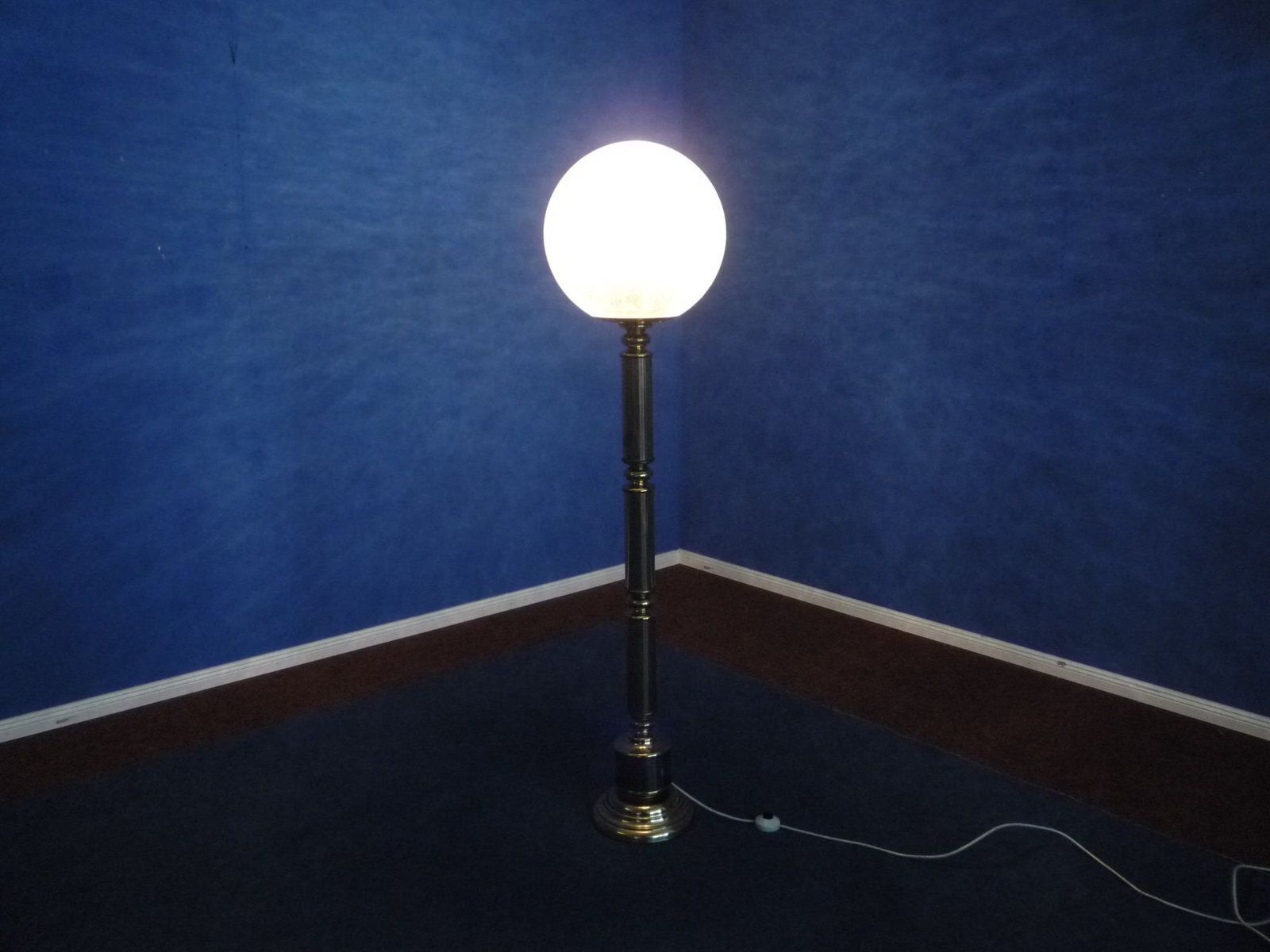 Floor Lamp In Brass And Glass By Leclair & Schäfer, 1960s photo furniture