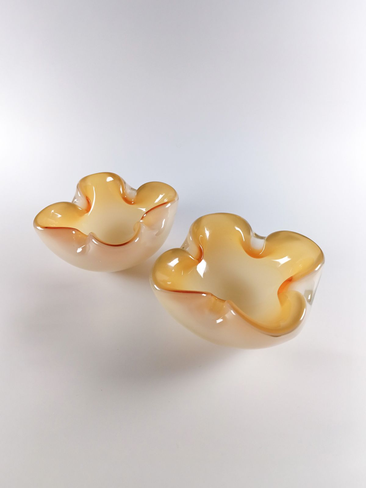 Pair Of Murano Sommerso Glass Bowls, Italy, 1950s photo buy