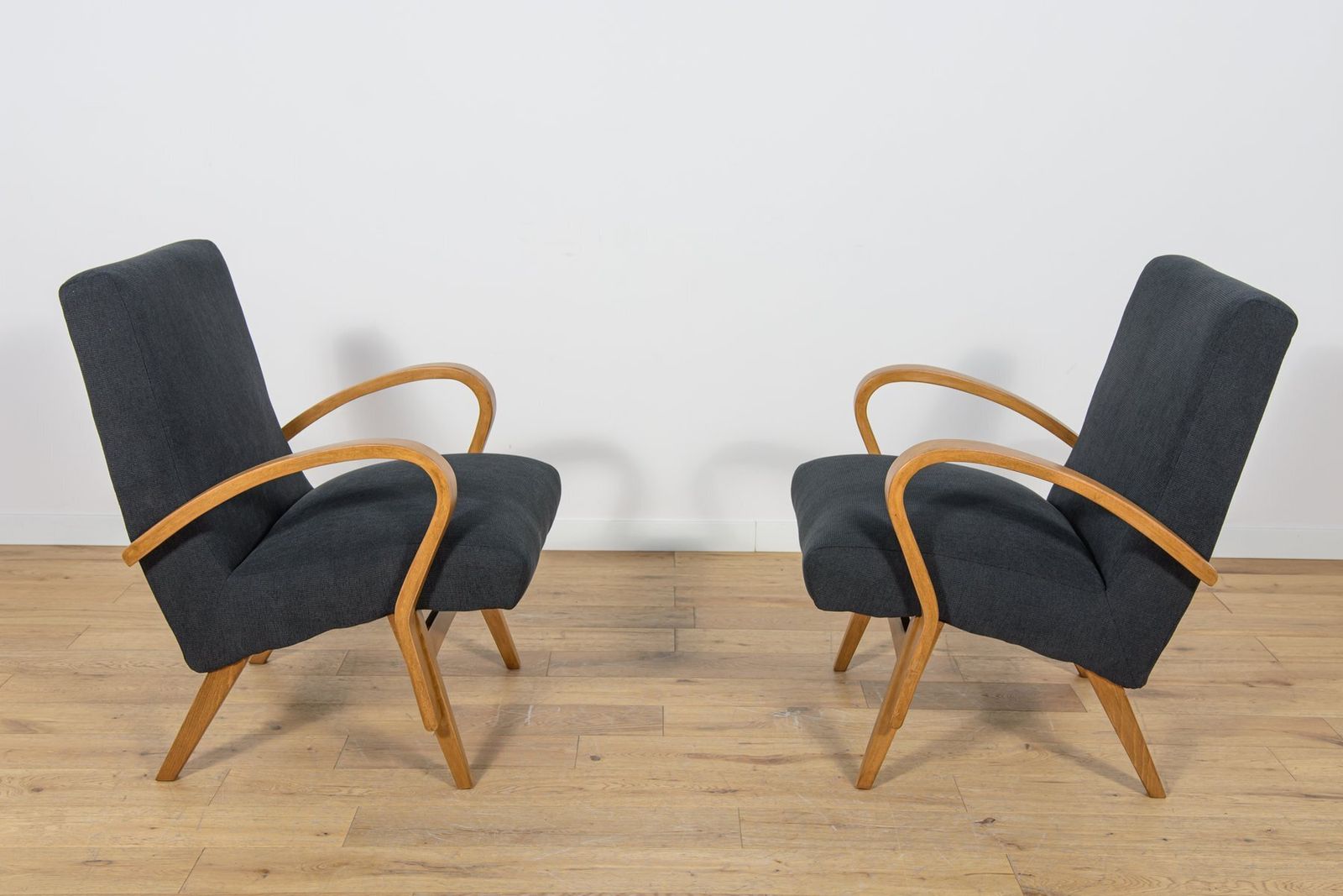 Mid Century Armchairs, Former Czechoslovakia, 1960s, Set Of 2 photo for sale