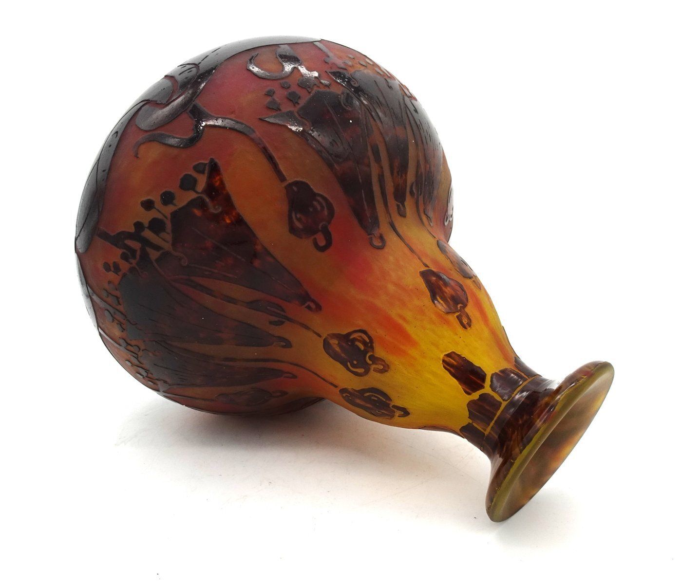 Le Verre Francais Vase In Glass By Charles Schneider, 1920s photo for sale