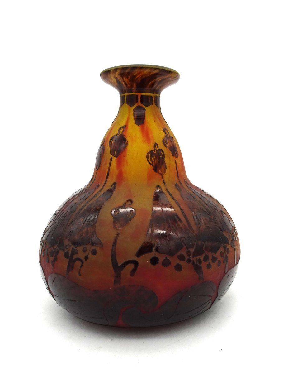 Le Verre Francais Vase In Glass By Charles Schneider, 1920s photo buy