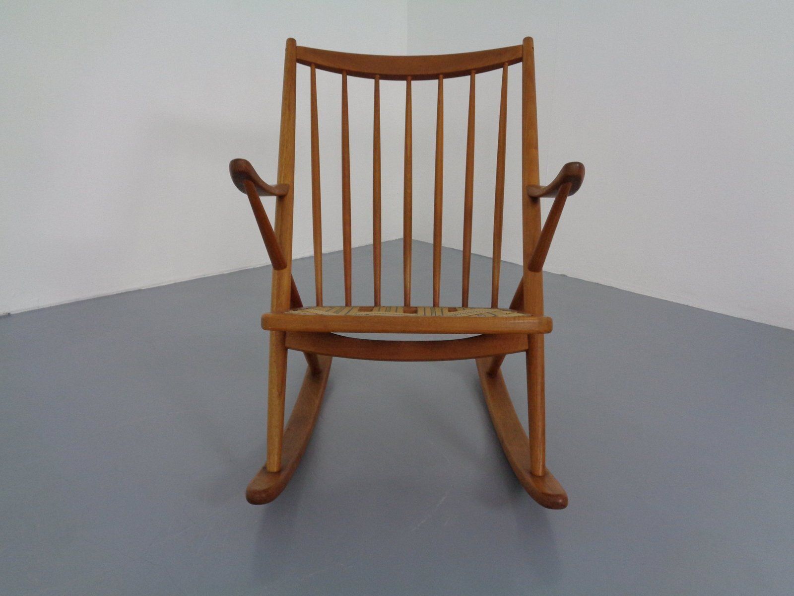 photo for sale Teak Rocking Chair By Frank Reenskaug For Bramin, Denmark, 1960s