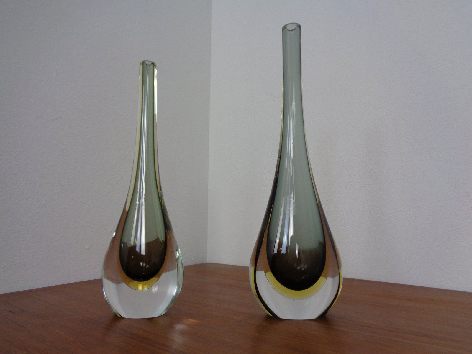 Murano Formia Glass Vases By Giuliani Mian For Fornace Mian, 1980s, Set Of 2