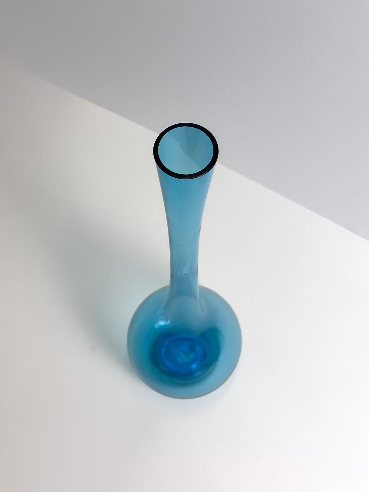 Mid Century Pale Blue Glass Bottle Vase By Arthur Percy For Gullaskruf, Sweden photo 350.0
