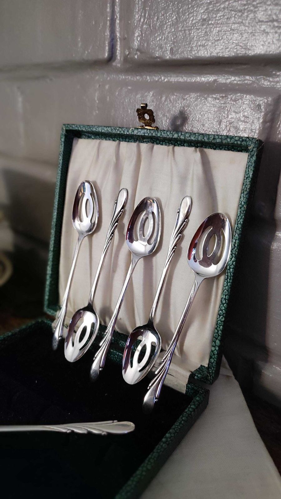 76.0 1950s Set Of 6 Dutch Silver Plated Teaspoon Set Of 6, Zilverstad Schoonhoven photo