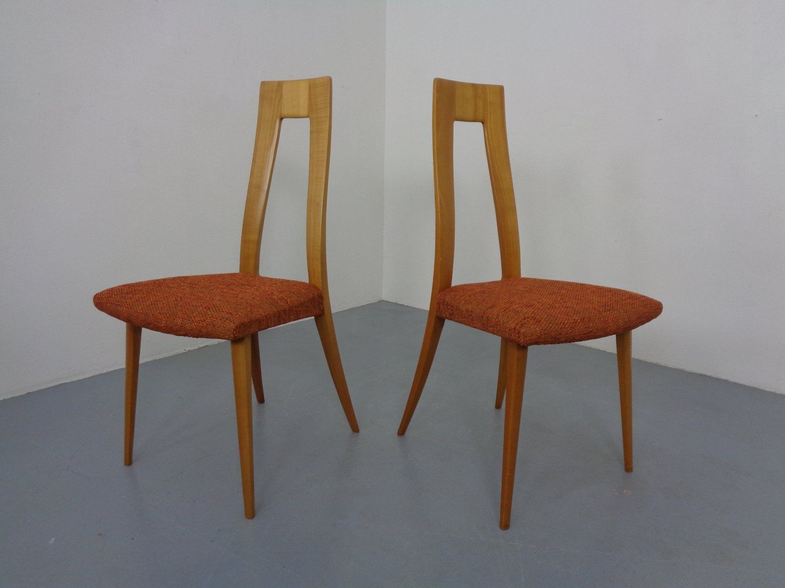 Cherry Wood Chairs From Ernst Martin Dettinger, Germany, 1960s, Set Of 2