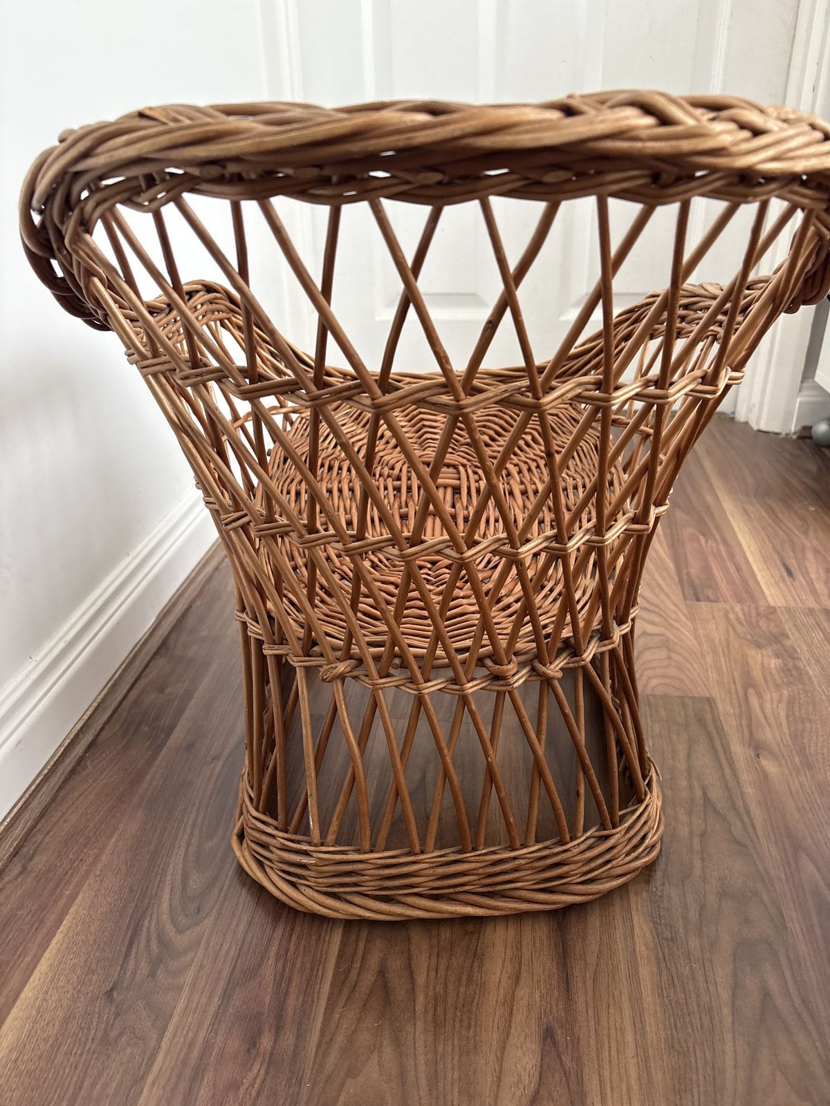 Pair Of Children’s Wicker Chairs 1980s photo for sale