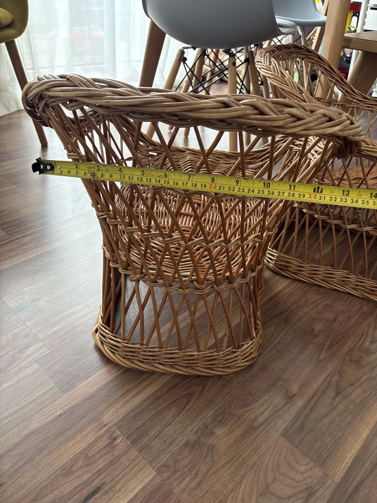 photo furniture Pair Of Children’s Wicker Chairs 1980s