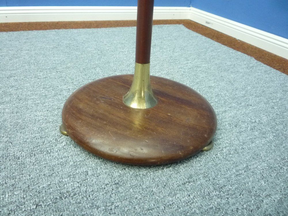 photo vintage Floor Lamp In Brass And Teak By Florian Schulz, 1950s
