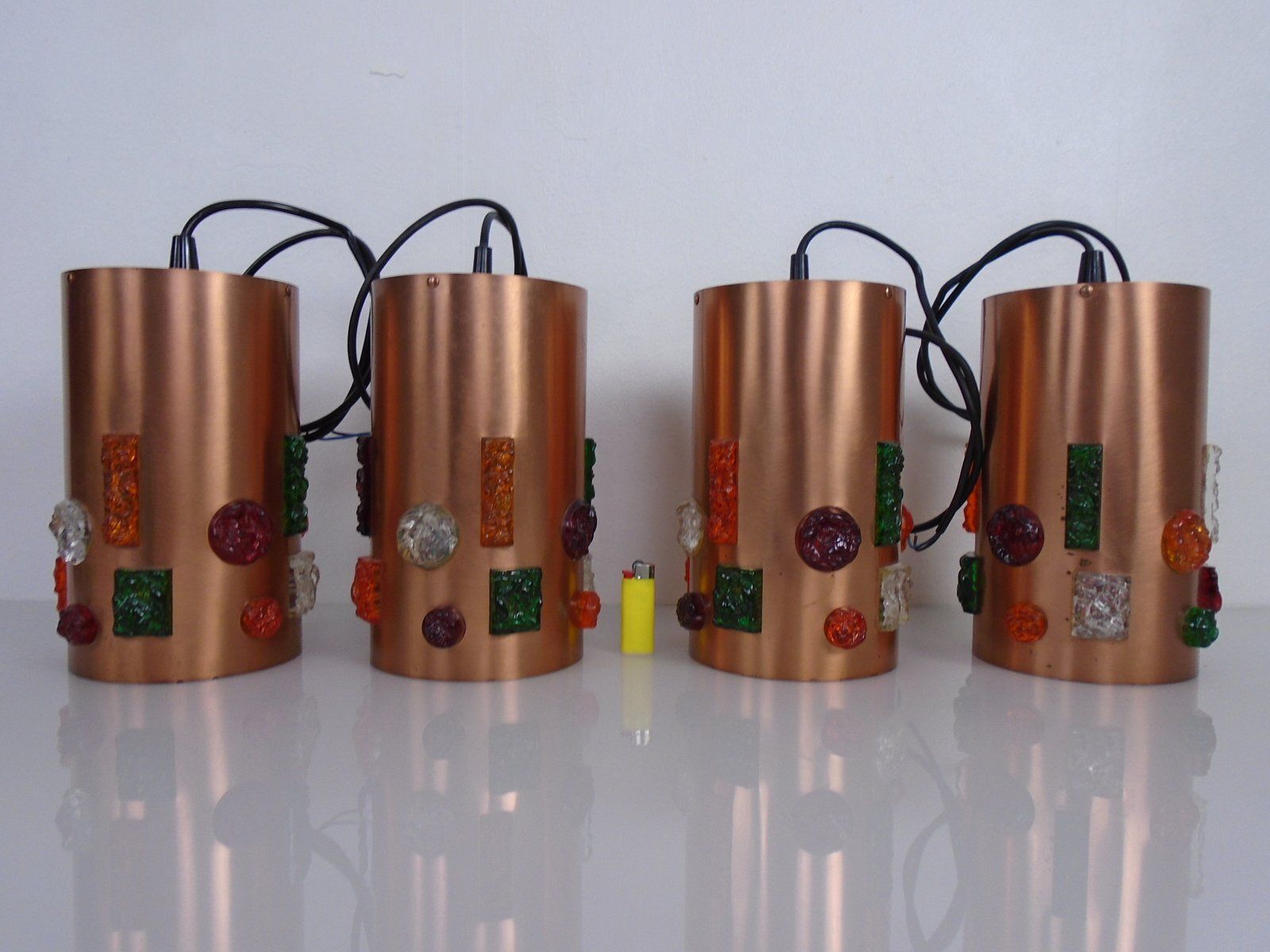 Copper Ceiling Lamp, Germany, 1960s photo 217.0