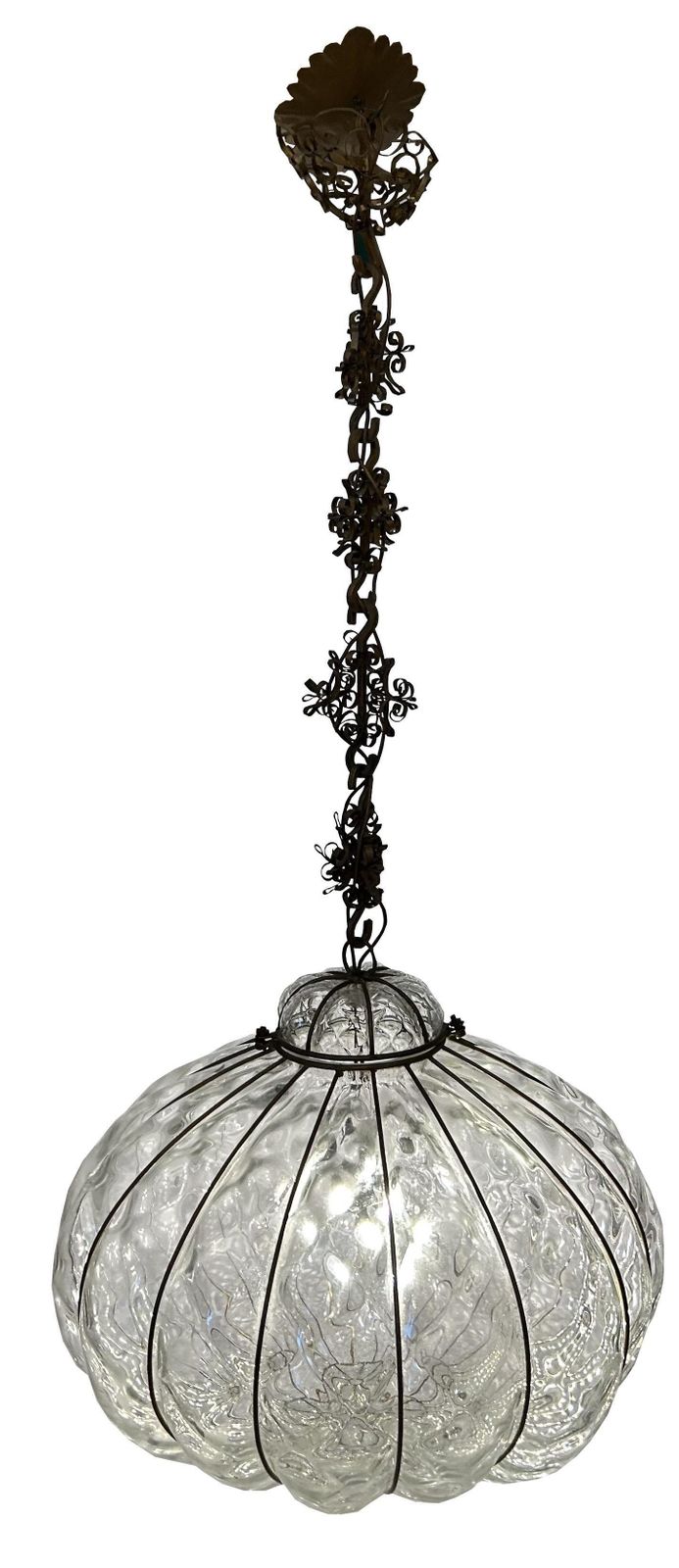 Pair Of Fabulous Venetian Lanterns, Murano Glass, 1980's photo furniture
