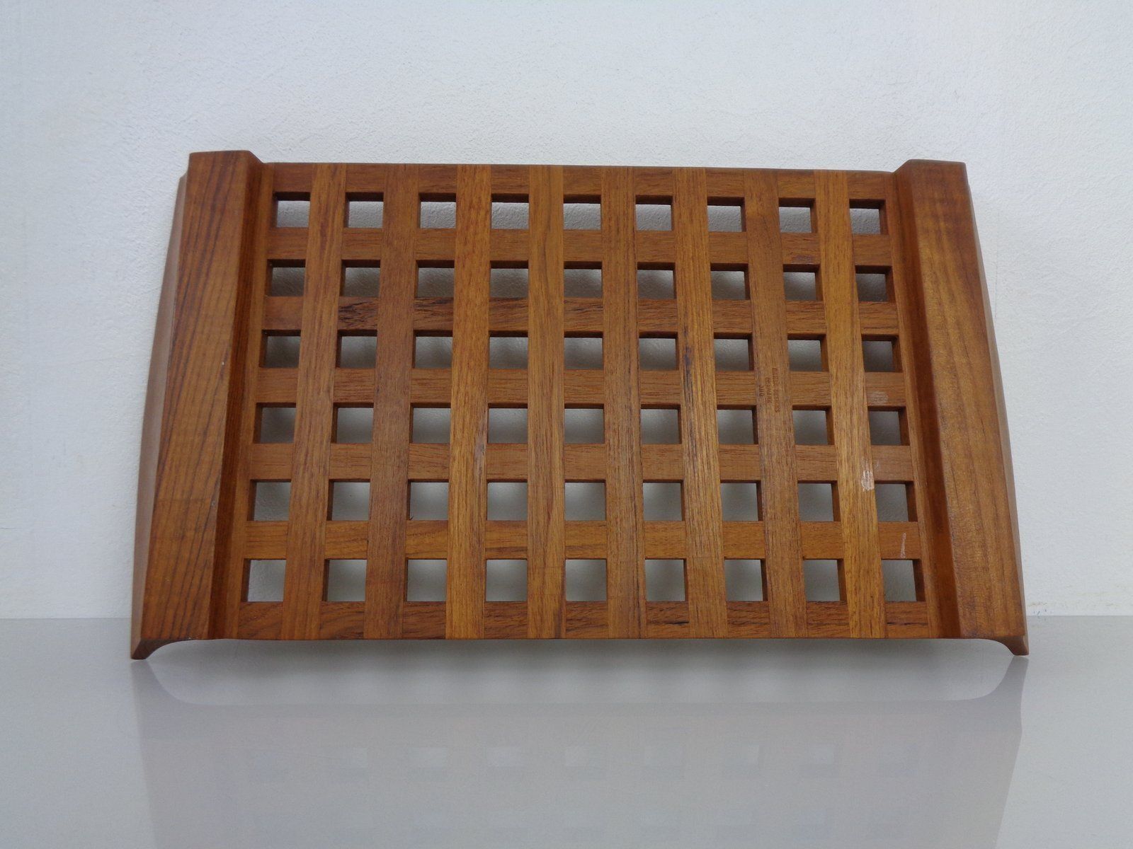 Teak Tray With Glass Bowls By Jens Quistgaard For Ihq Dansk Designs, 1960s, Set Of 7 photo vintage