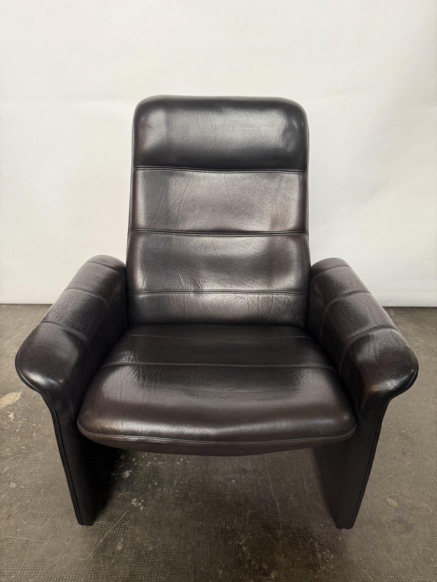 Black Leather Ds 50 Lounge Chairs From De Sede, 1970s, Set Of 2 photo Furniture