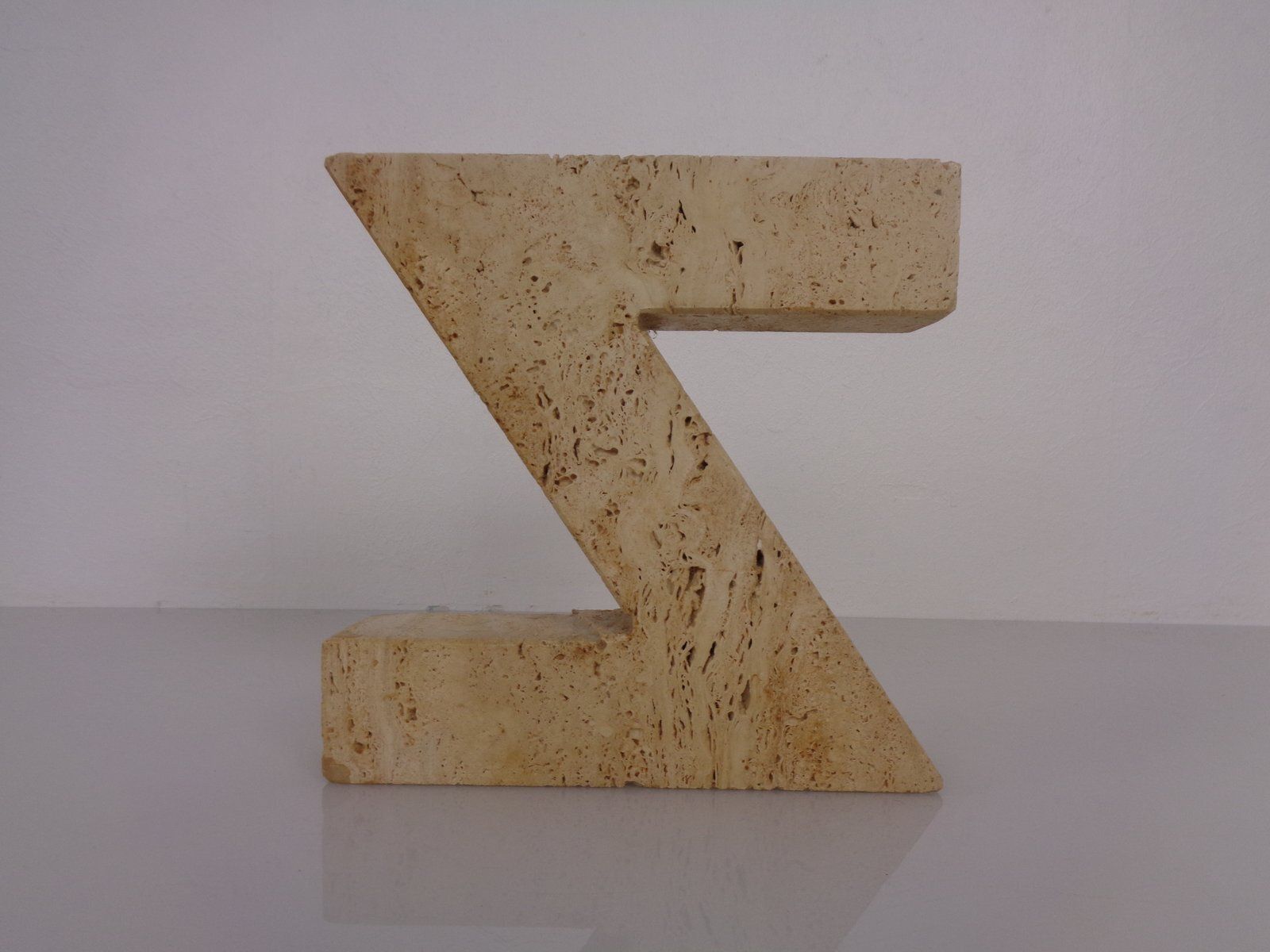 Travertine A To Z Bookends , Italy, 1960s, Set Of 2 photo vintage