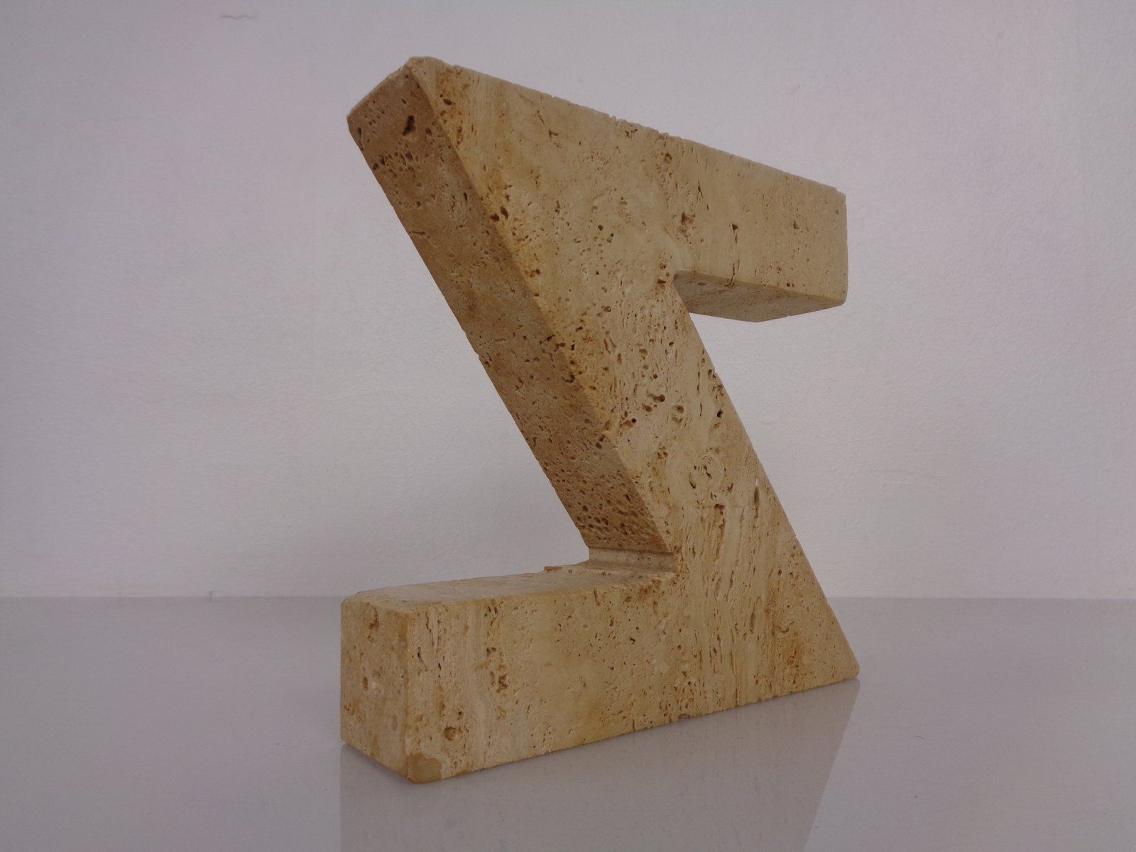 photo vintage Travertine A To Z Bookends , Italy, 1960s, Set Of 2