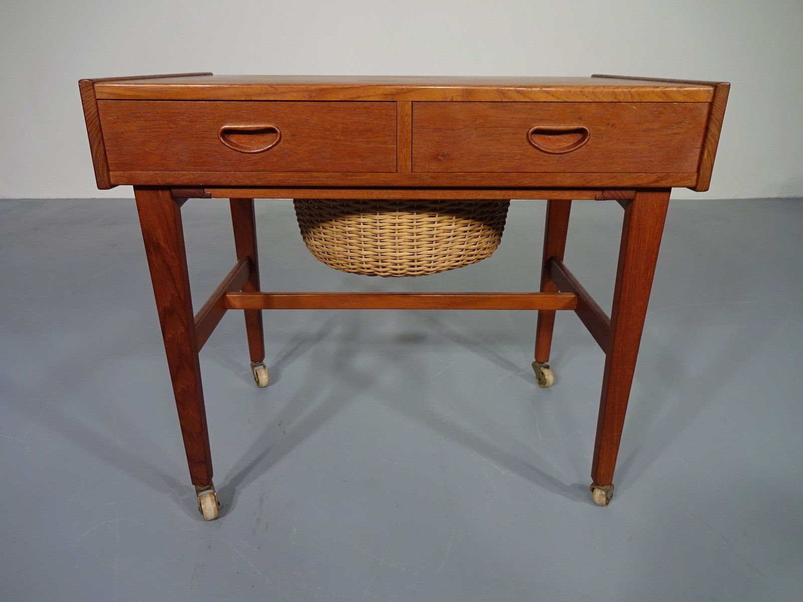 Danish Sewing Cart In Teak, 1960s photo for sale