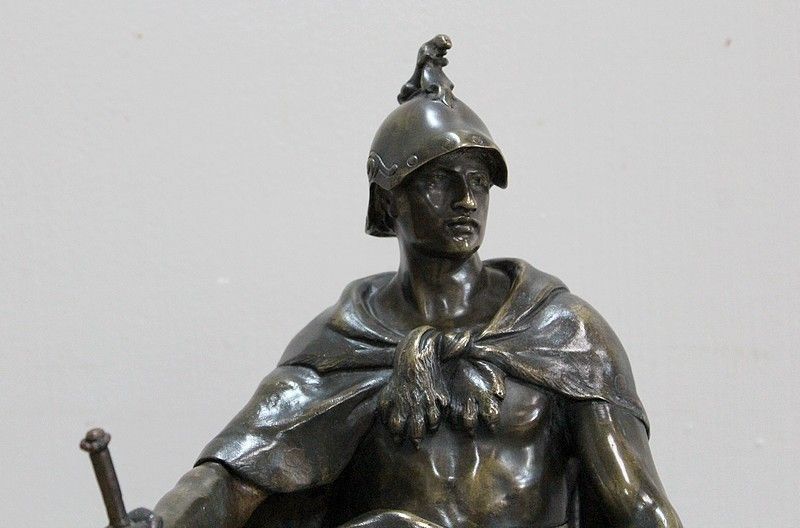 Bronze "Le Devoir" Signed E. Picault 19th Century photo furniture