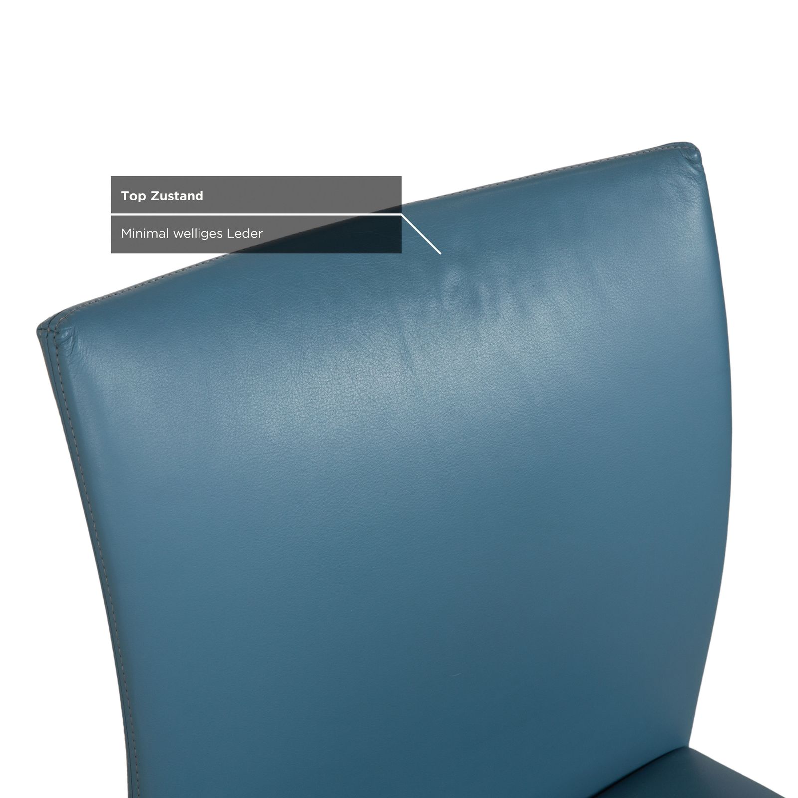 Lot de 6 chaises Draenert Nobile Swing en cuir, bleu et pétrole photo buy