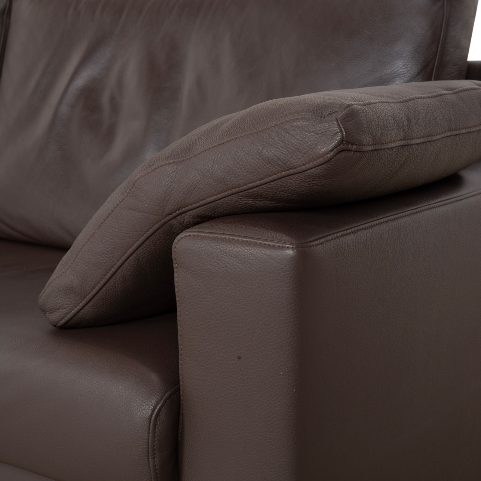 Canapé d'angle Ewald Schillig Concept Plus en cuir marron moka photo for sale