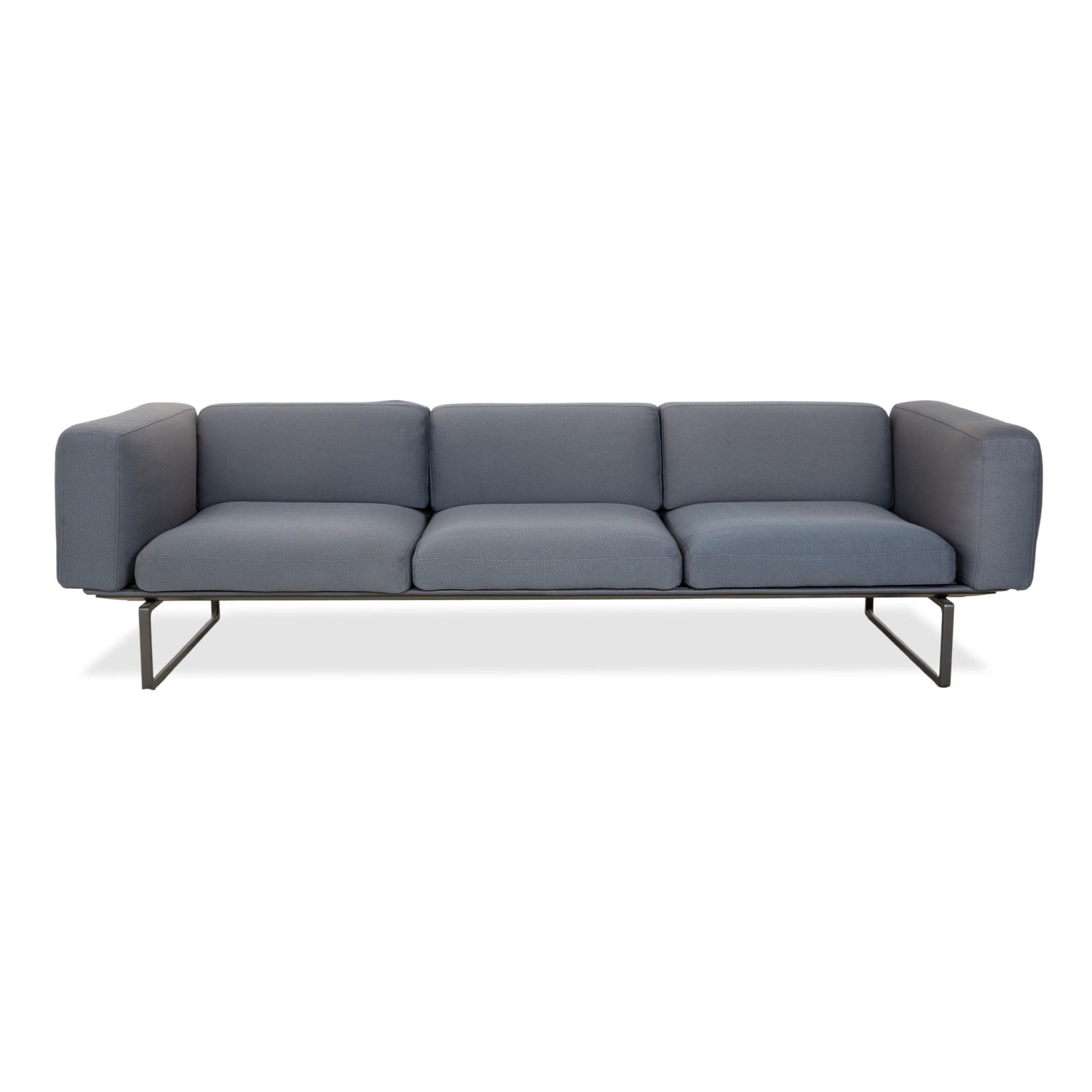 Canapé Cassina 8 en tissu bleu-gris 4 places