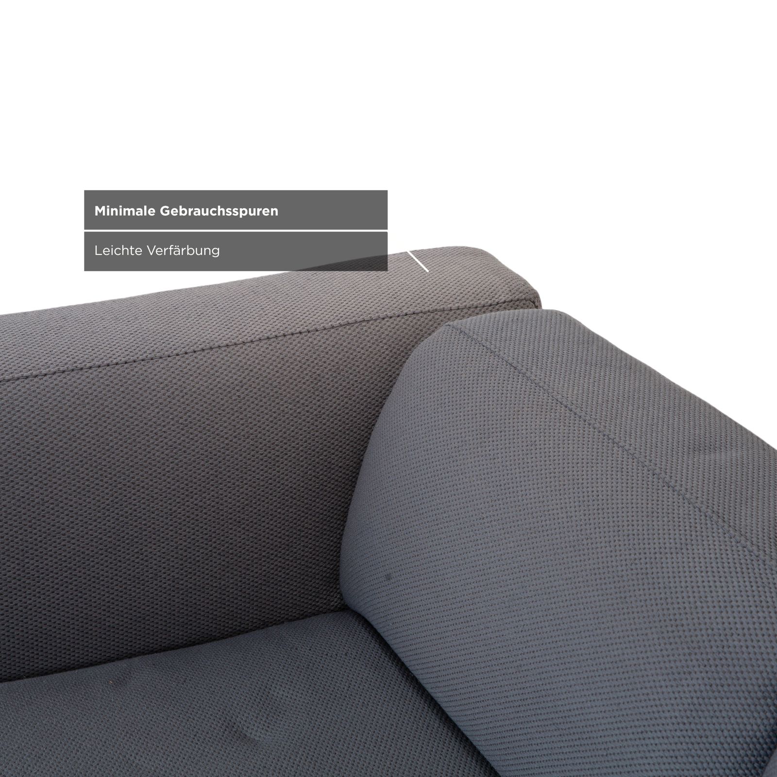 Canapé Cassina 8 en tissu bleu-gris 4 places photo vintage