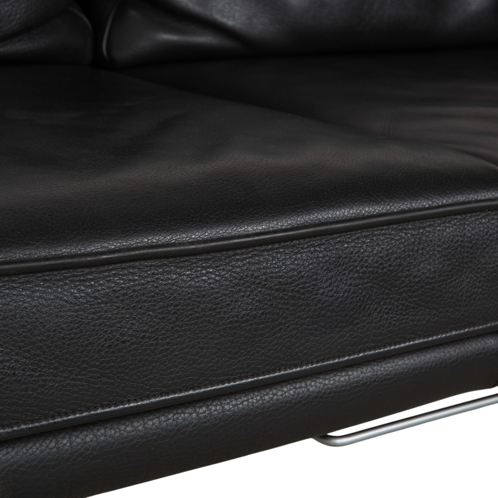 Walter Knoll Living Platform Leather Two Seater Black Sofa Manual Function photo Furniture