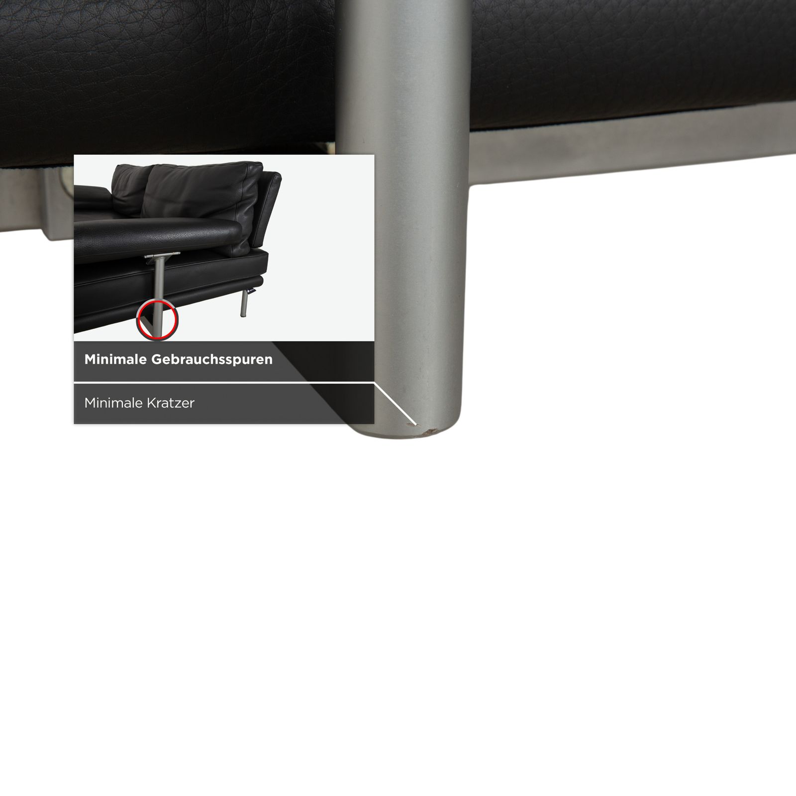 Walter Knoll Living Platform Leather Two Seater Black Sofa Manual Function photo buy