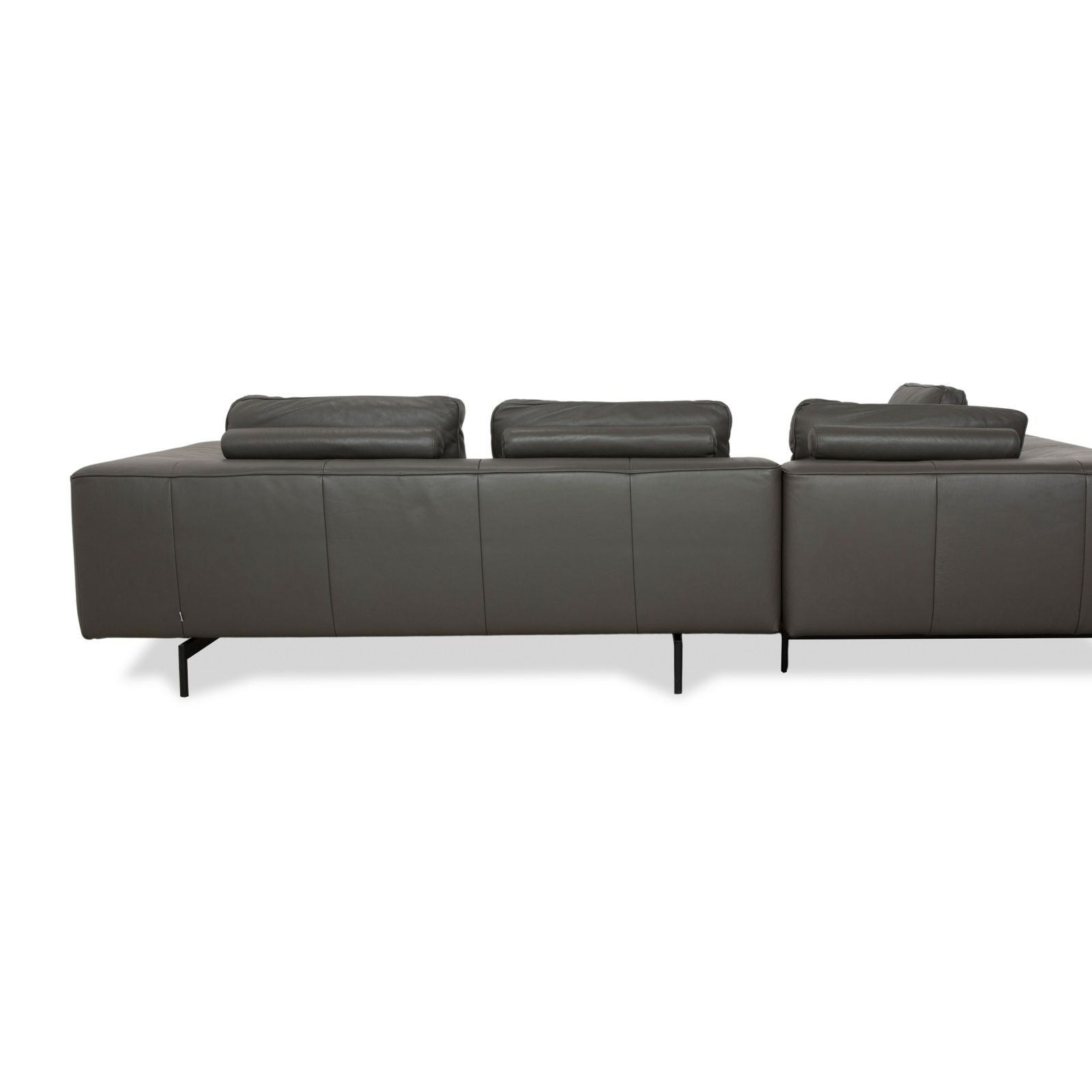 Canapé d'angle BoConcept Amsterdam en cuir gris foncé photo vintage