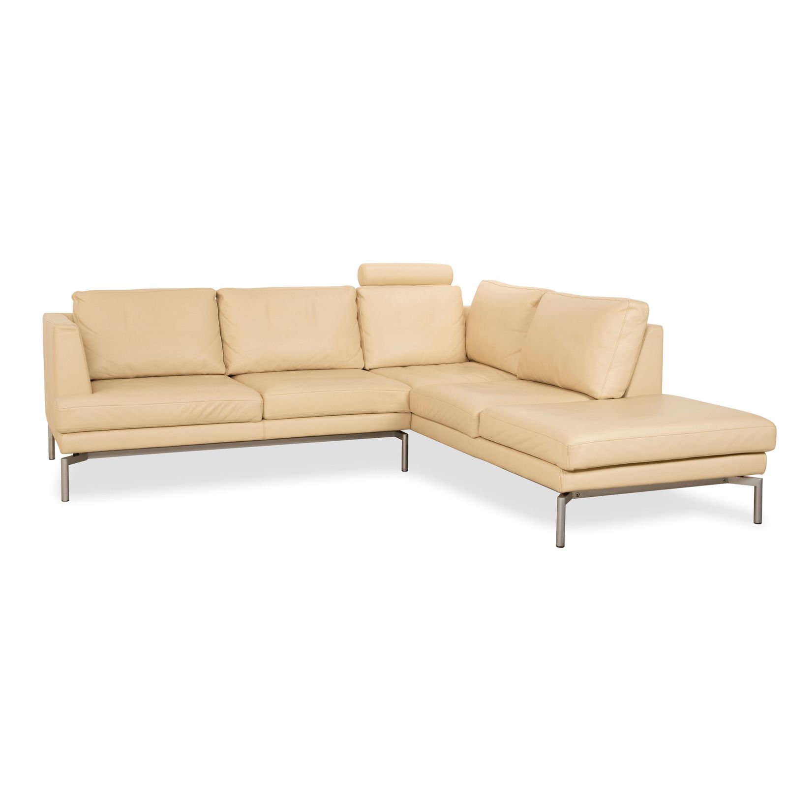 Walter Knoll Good Time Leren Hoekbank Beige Crème