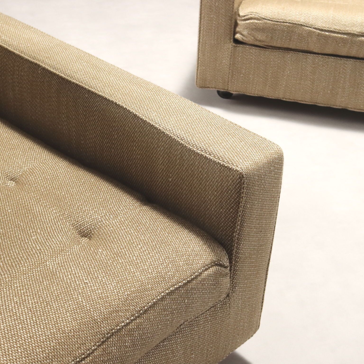 Vintage Armchairs Wood Fabric Design Italy 1960s photo vinterior