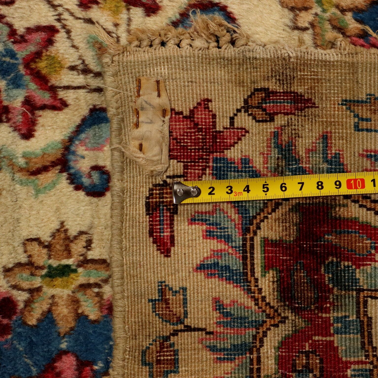 photo furniture Antiqueasian Carpet Cotton Heavy Knot Handmade 108 X 73 In