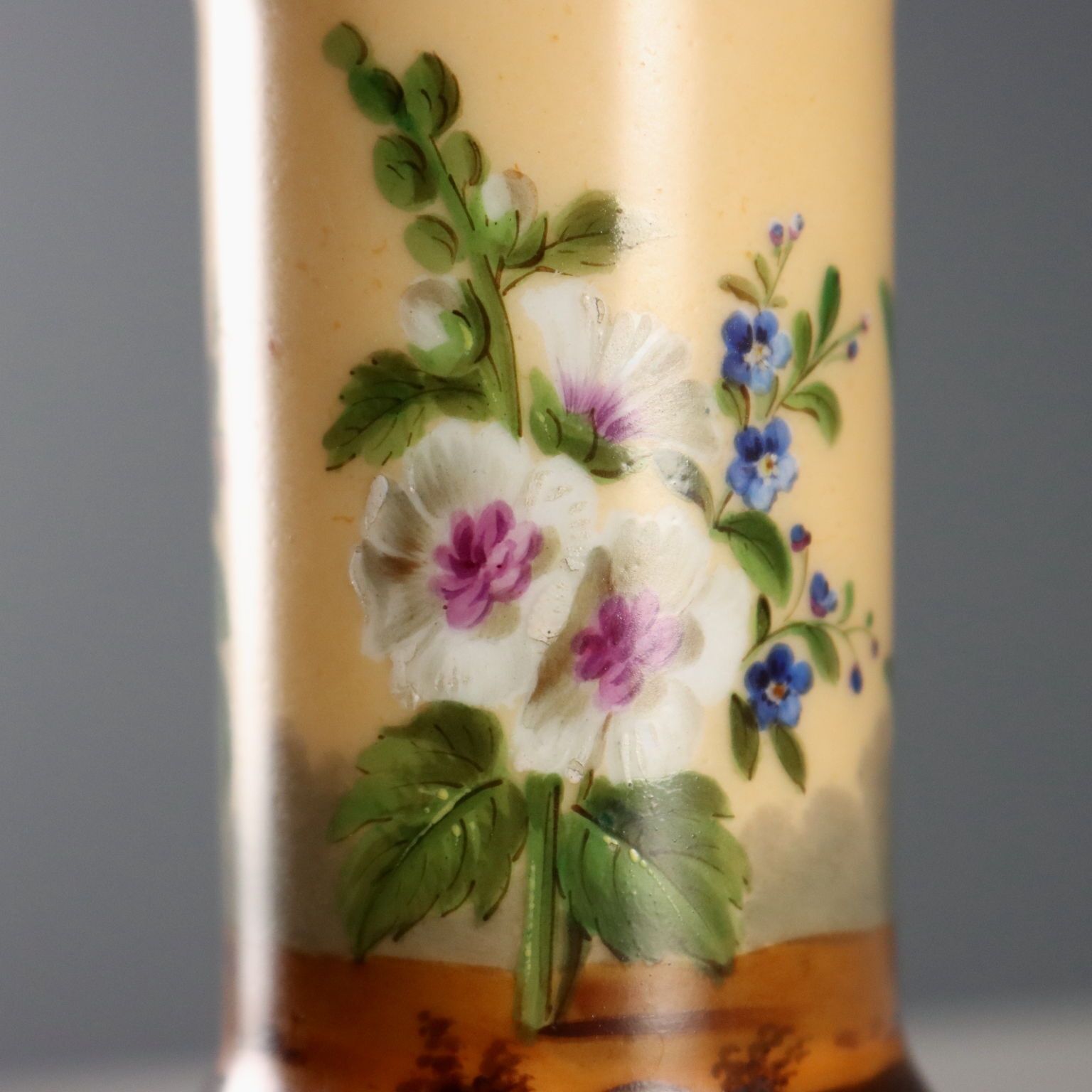 Antique Porcelain Vases Darte Frères Palais Royal France XIX Century photo vintage