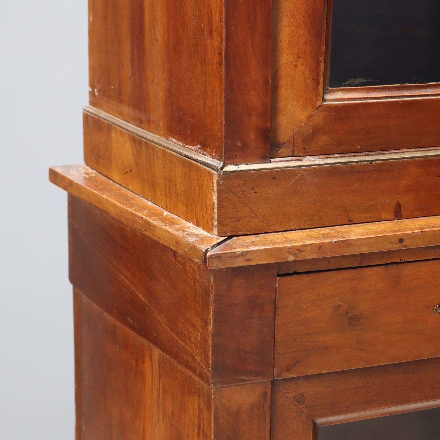 Antique Empire Display Cabinet Walnut Bronze Italy XIX Century photo buy