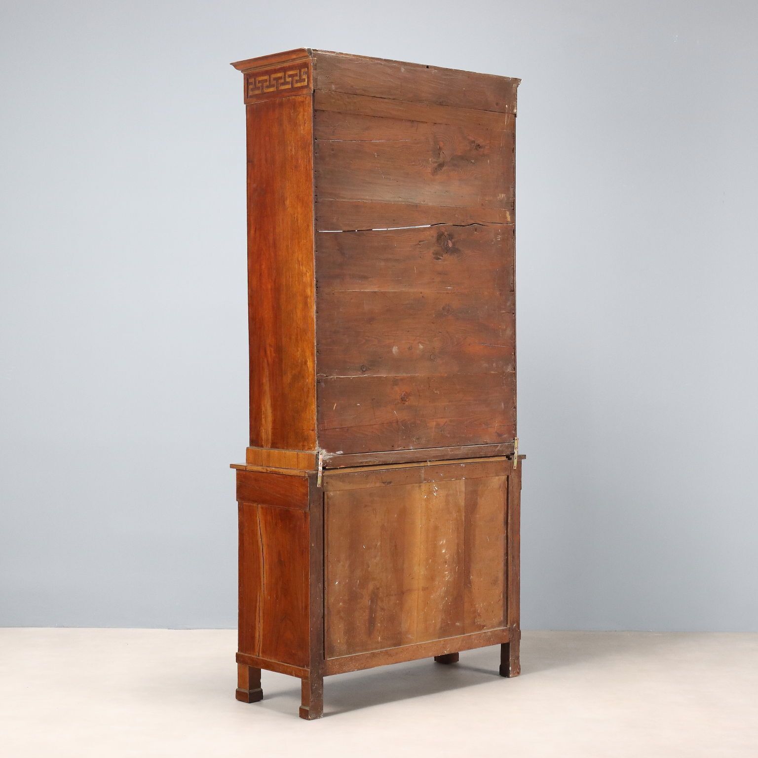 Furniture Antique Empire Display Cabinet Walnut Bronze Italy XIX Century photo
