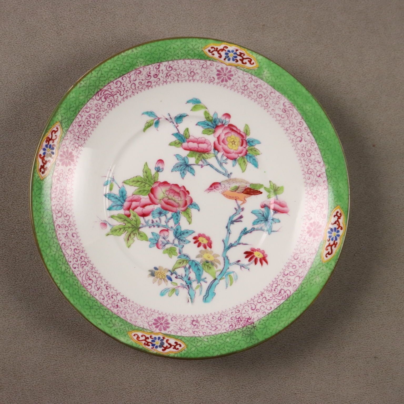 Antique Minton Porcelain Saucer Set England XIX Century photo for sale