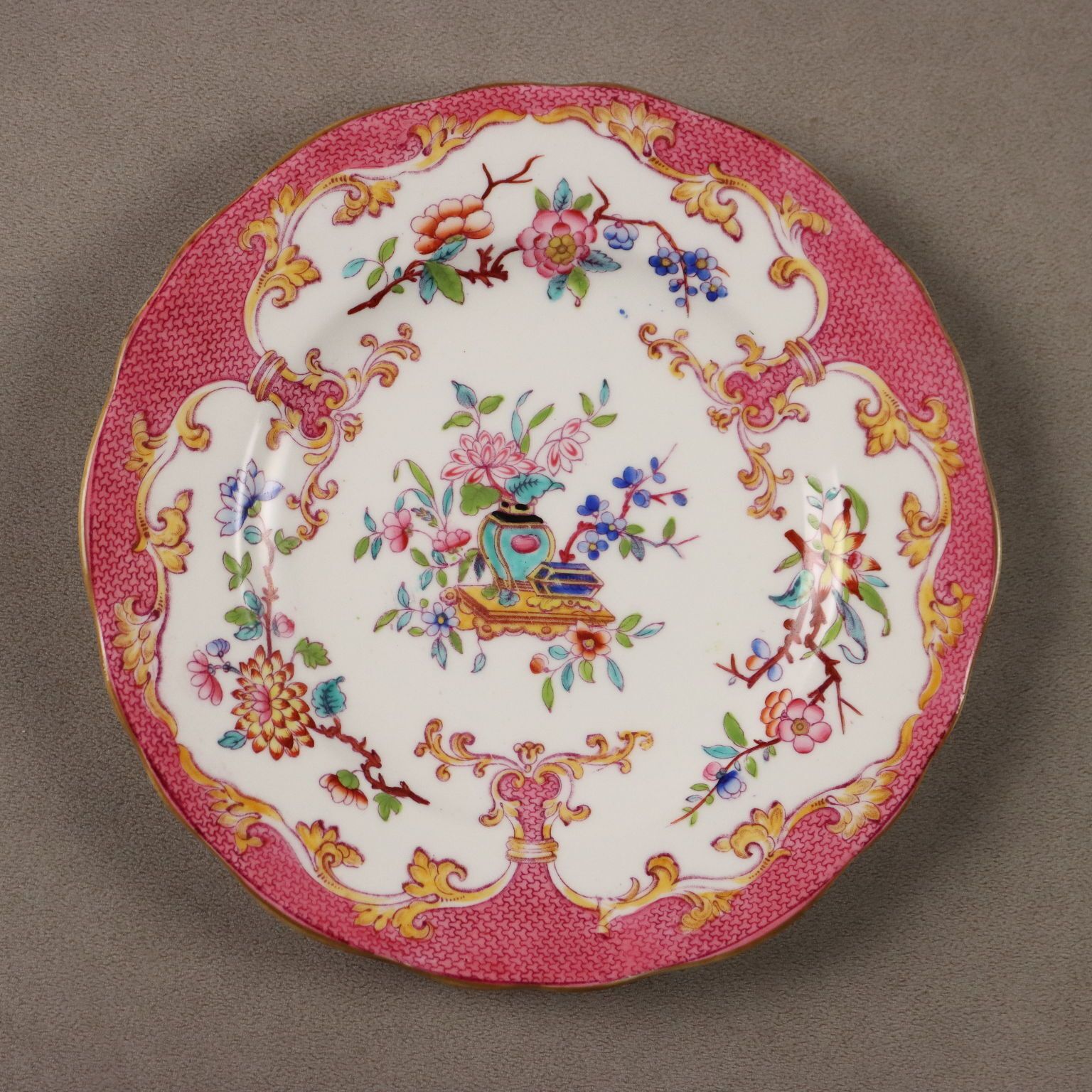 Antique Minton Porcelain Saucer Set England XIX Century photo Home Decor