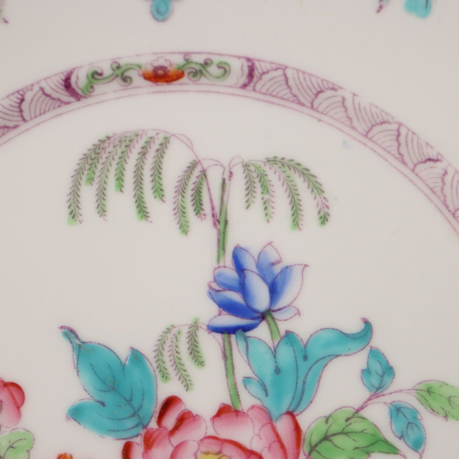 photo furniture Antique Minton Porcelain Saucer Set England XIX Century