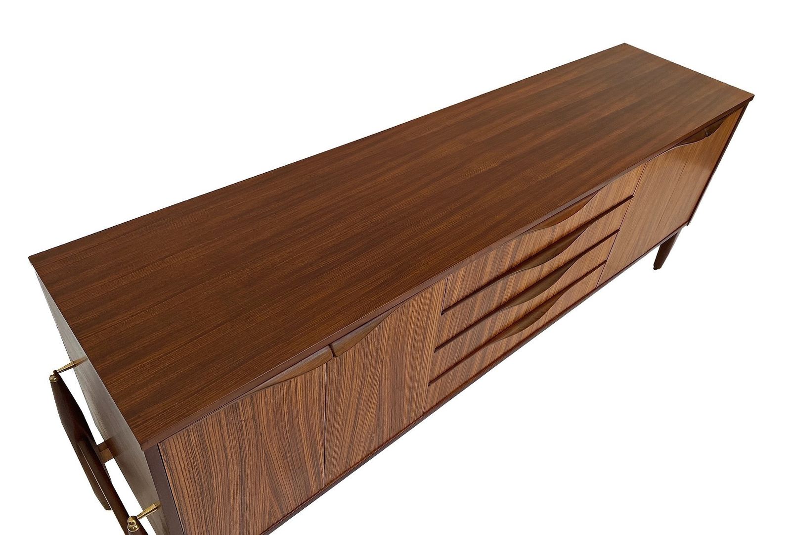 British Elliots Of Newbury Teak Sideboard Credenza Mid Century 1960s photo vintage