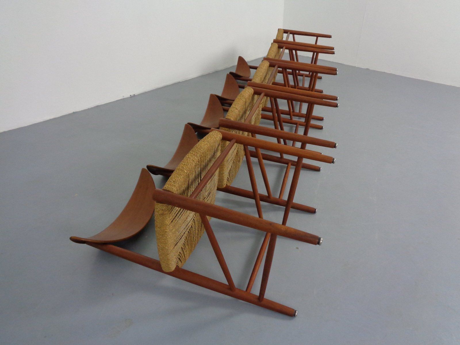 photo for sale Modell 316 Dining Chairs By Peter Hvidt & Orla Mølgaard Nielsen For Søborg Furniture, Denmark, 1950s, Set Of 5